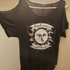 Daydreamer Black Graphic Women's Top